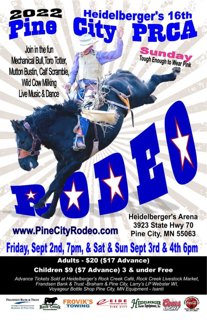 Pine City PRCA Championship Rodeo Pine City Area Chamber of Commerce