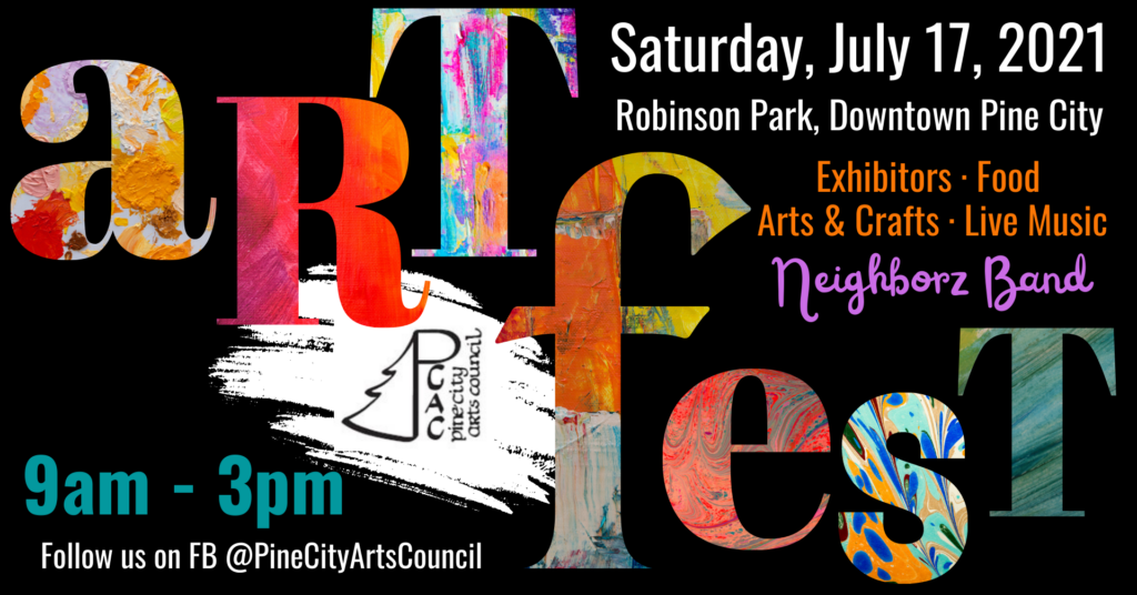 Art Fest Returns Saturday, July 17th – Pine City Area Chamber of Commerce