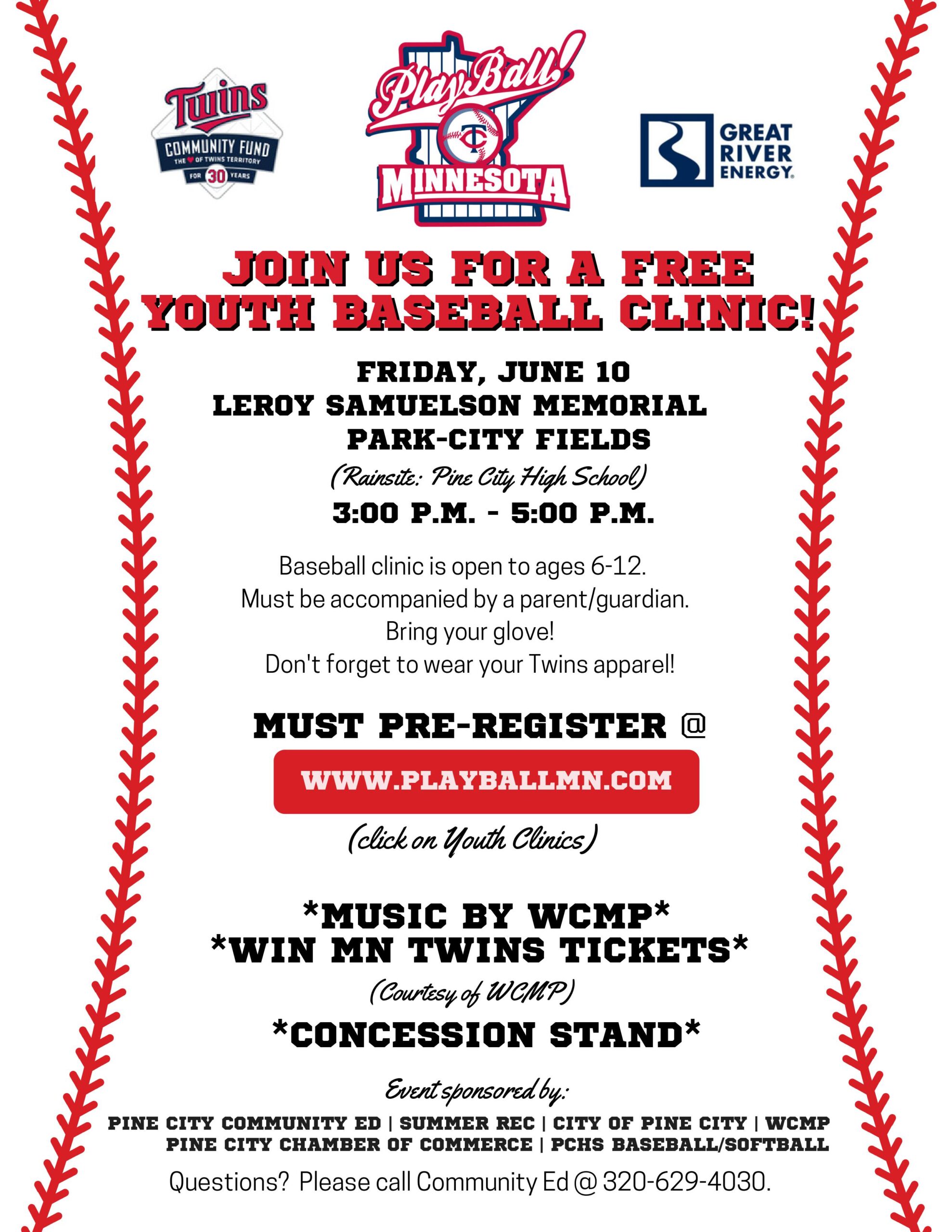 Play Ball Minnesota Youth Clinics